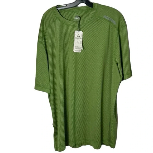 Y2K,NWT, ASCEND Men 2XLT
shirt,Sportwear,active,Green logo,UPF 30, anti-odor,dry - Picture 1 of 16